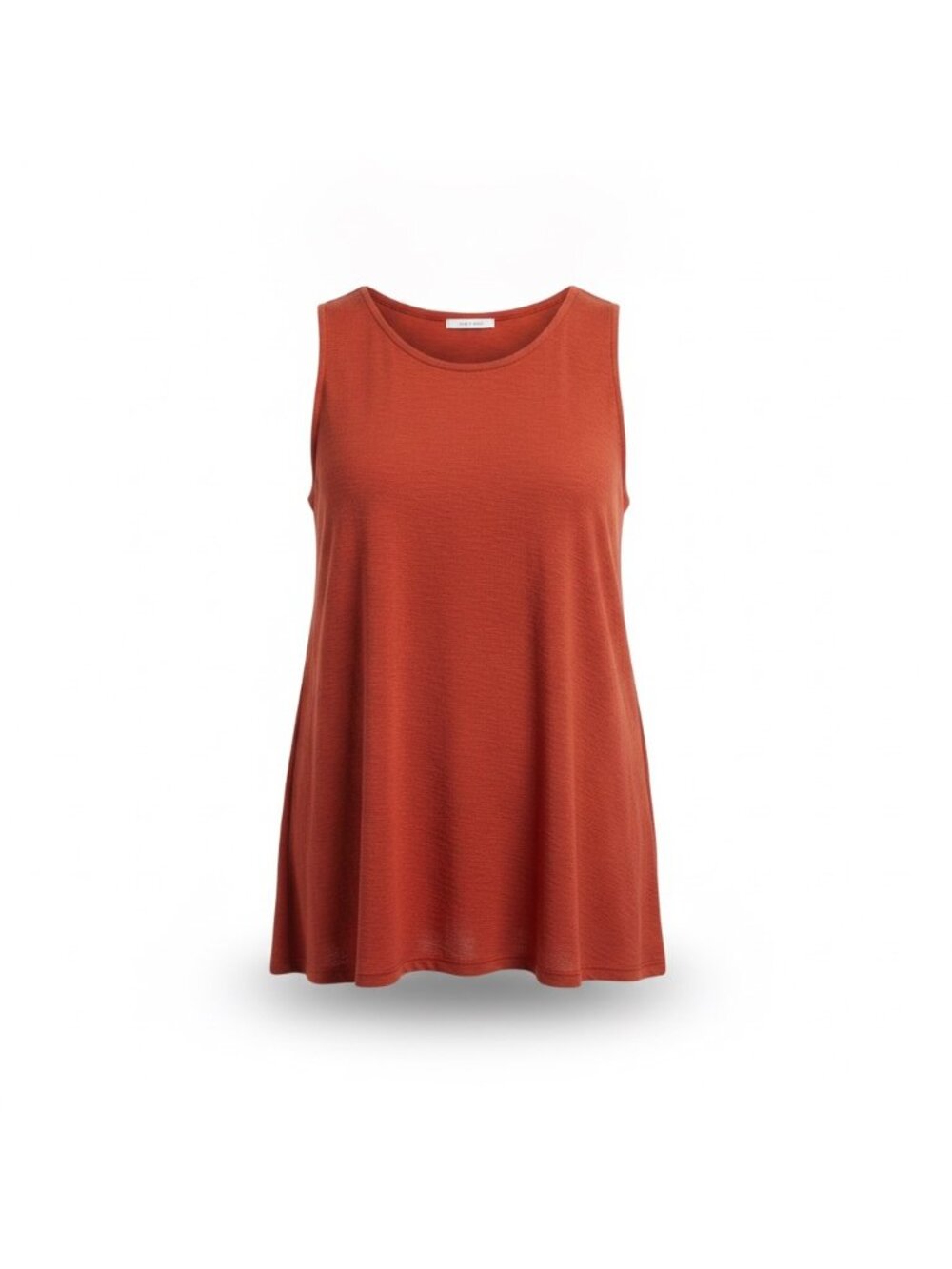 Eileen Fisher Womens Red Organic Cotton Tank Top Sustainable Lightweight Size 1X